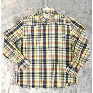 Lucky‎ Brand Western Plaid Shirt Men’s XL Button Down Cotton Long Sleeve